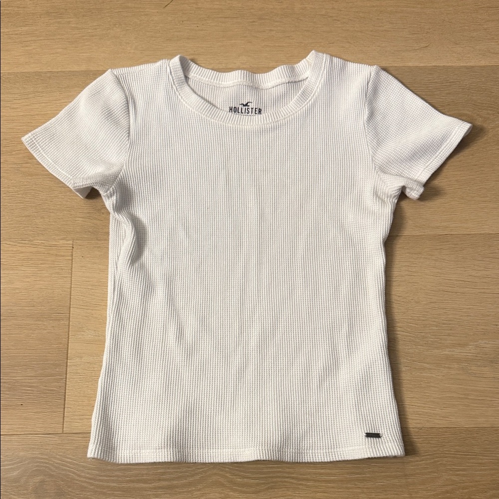 Hollister White Thermal Baby Tee
